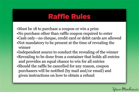 rules for a raffle examples.